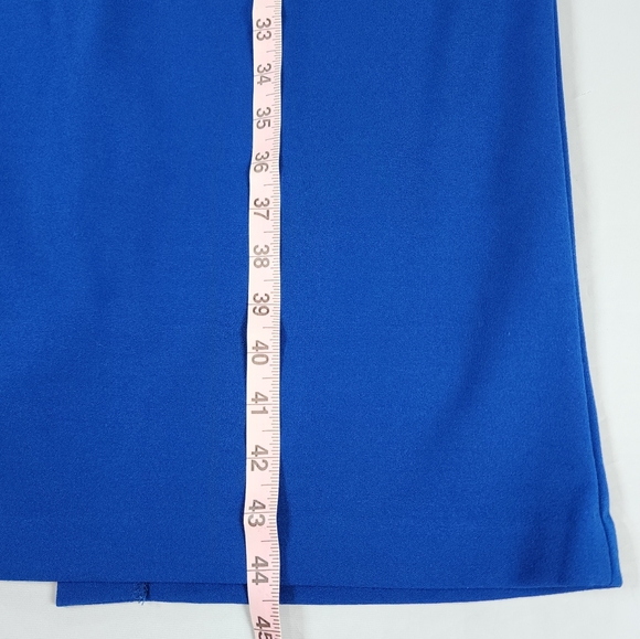 Betsey Johnson Royal Blue Sheath Midi Dress Cap Sleeves Size 14 - Picture 10 of 16
